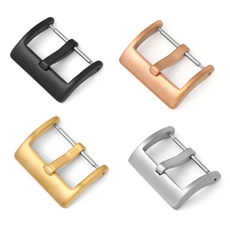 

High-quality good fancy two-tone 16 18 20 22mm custom metal 304 stainless steel watch belt band clasp buckle with 3.0mm tongue