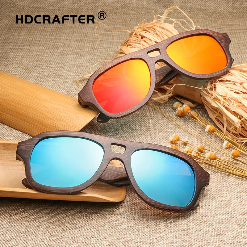 

HDCRAFTER 2021wood OEM Polarized sunglasses for unisex uv400 manufacturer customize logo fashion women man eyewear