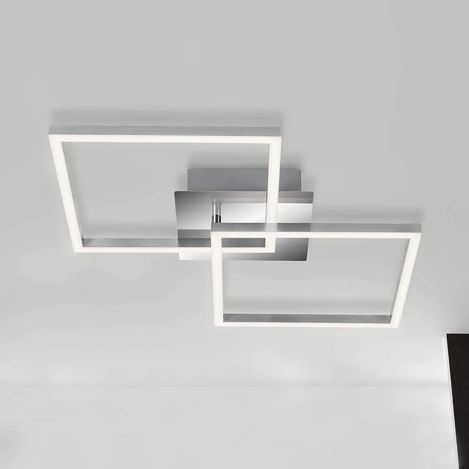 Square Ceiling Light  Chrome 16W Modern Style Model ceiling lamps With 3000K Color Temperature