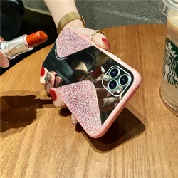 Luxury Silicone Glitter Mirror Phone Case For iPhone 13 12 11 Pro Max XSmax XS XR X 8 7Plus Thin Cute Colorful Soft Cover