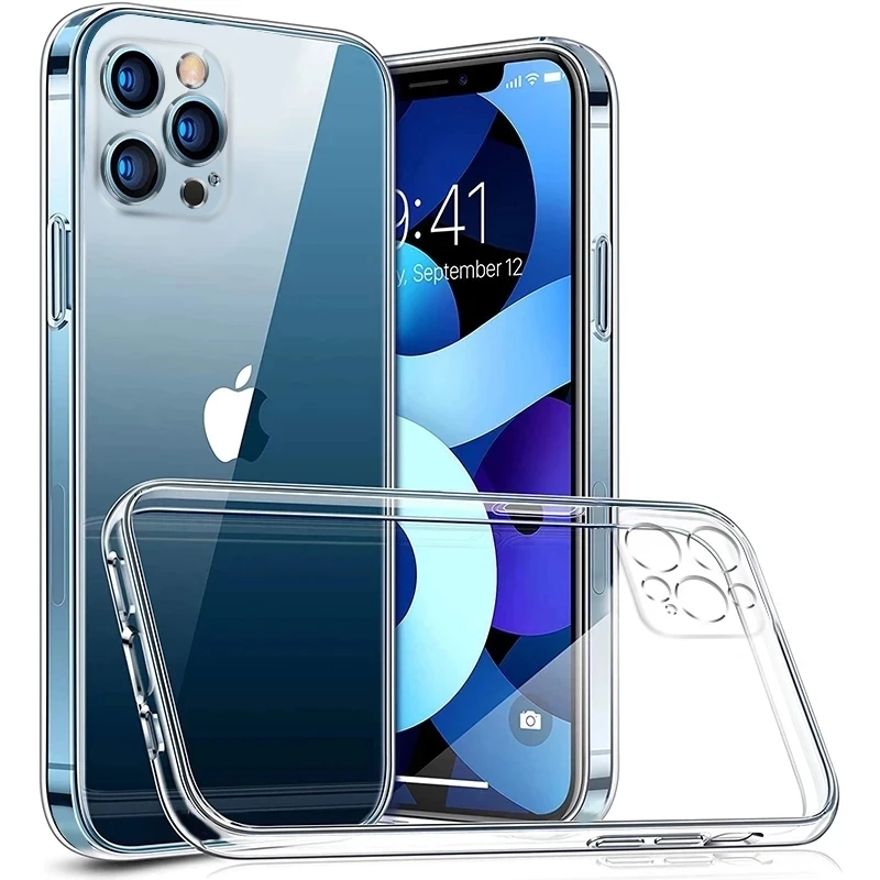

Camera Lens Protection Clear Phone Case For iPhone 12 Pro Max 11 X XS XR SE 2020 6S 7 8 Plus Shockproof Silicone Back Cover