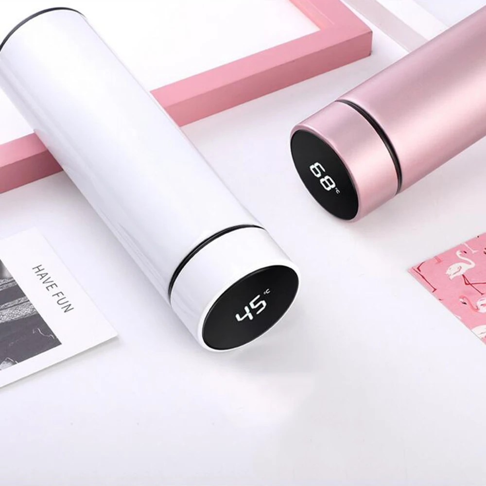 
Hot sell Stainless Steel Double Wall Vacuum Cup With Touch Screen Lid Temperature Display Intelligent Thermos Bottle 