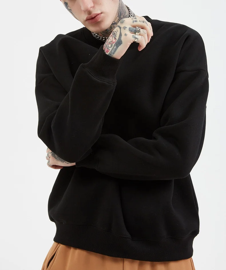 

2021 custom embroidered blank oversized vintage sweatshirt unisex men,premium oversized crewneck, Customized color