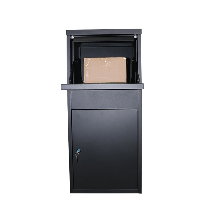 

Sheet metal smart parcel box, Black