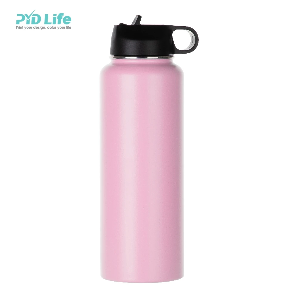 

PYD Life Wholesale 40 OZ Stainless Steel Powder Coating Pink Camping Water Bottle Flask