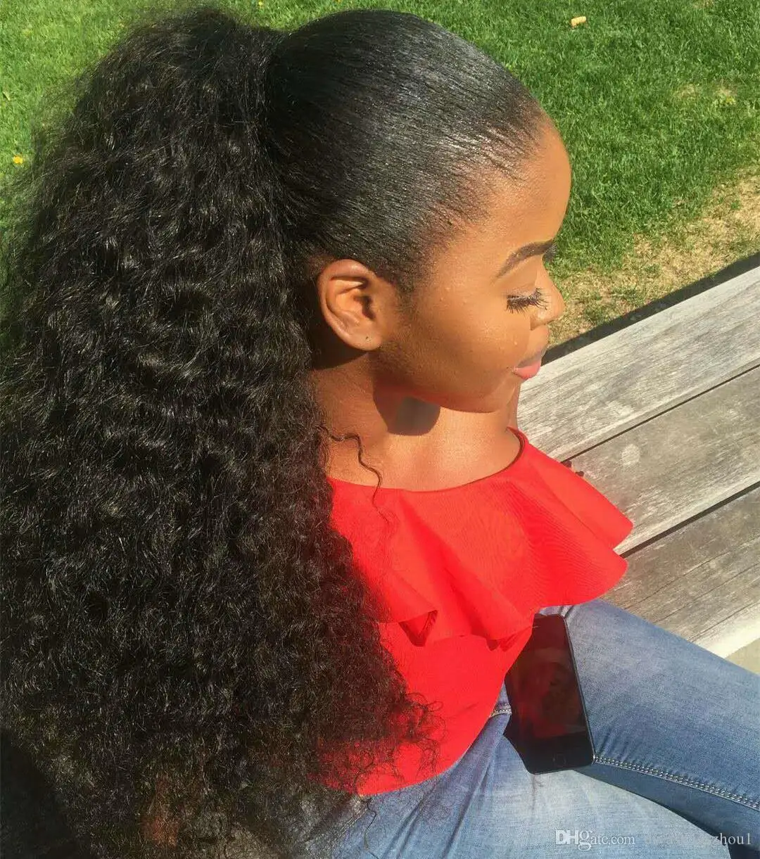 

Gold Supplier Natural Color 100% Brazilian Virgin Human Hair Ponytail Drawstring wholesale factory price Ponytail, Natural color ponytail