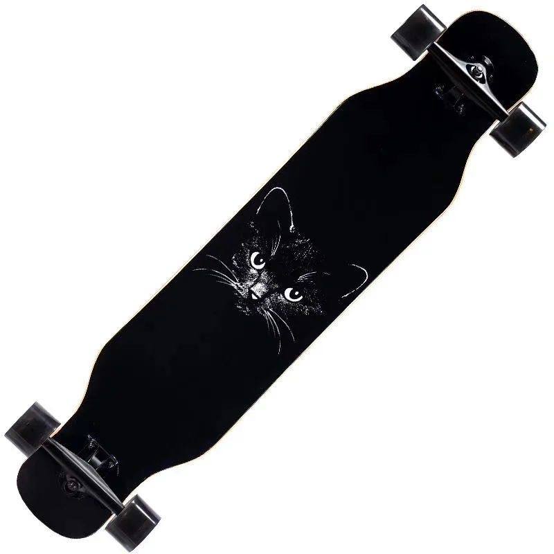 

Skateboarders110cm Beginner Adult Maple Complete Skate Board Cool Dancing Longboard Rocker Skateboard High Speed