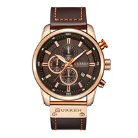 

CURREN 8291 Wholesale Famous Men's Watches Quartz Movement Fashion&Casual Auto Date Leather Band Watches