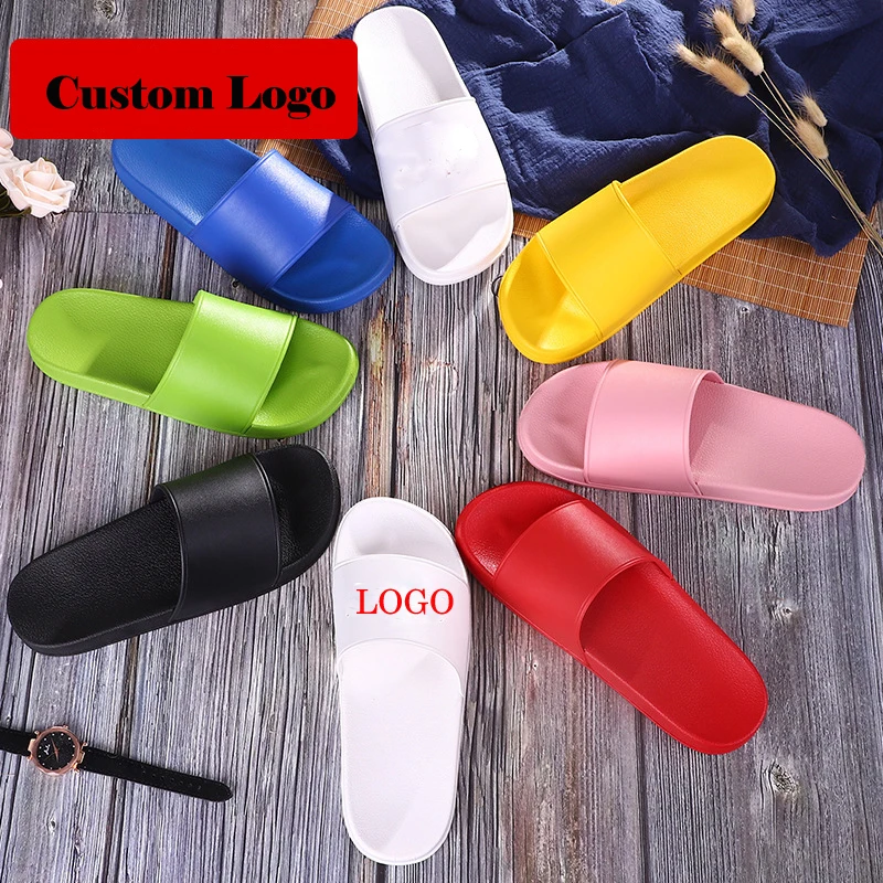 

Custom Printing Logo Slide Slippers Sandals for Man Rubber Plain Summer EVA Men Waterproof Print Beach Slippers for Women