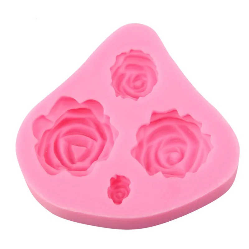 

4-Cavity Rose Flower Silicone Cake Mold Chocolate Decorating Fondant Tool