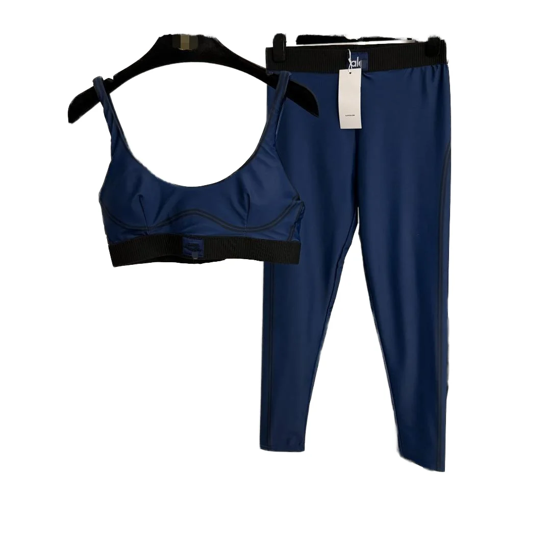 2-Piece Set Polyester Breathable瑜伽服套装