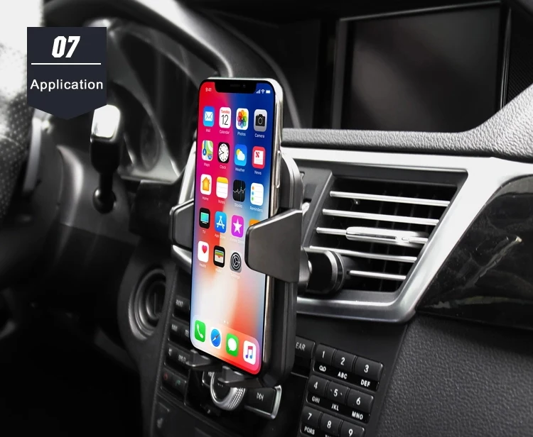 

Universal Double Clip Car Air Vent Phone Mount Anti-Slip Clip Mobile Stand Holder For Smartphones In Car