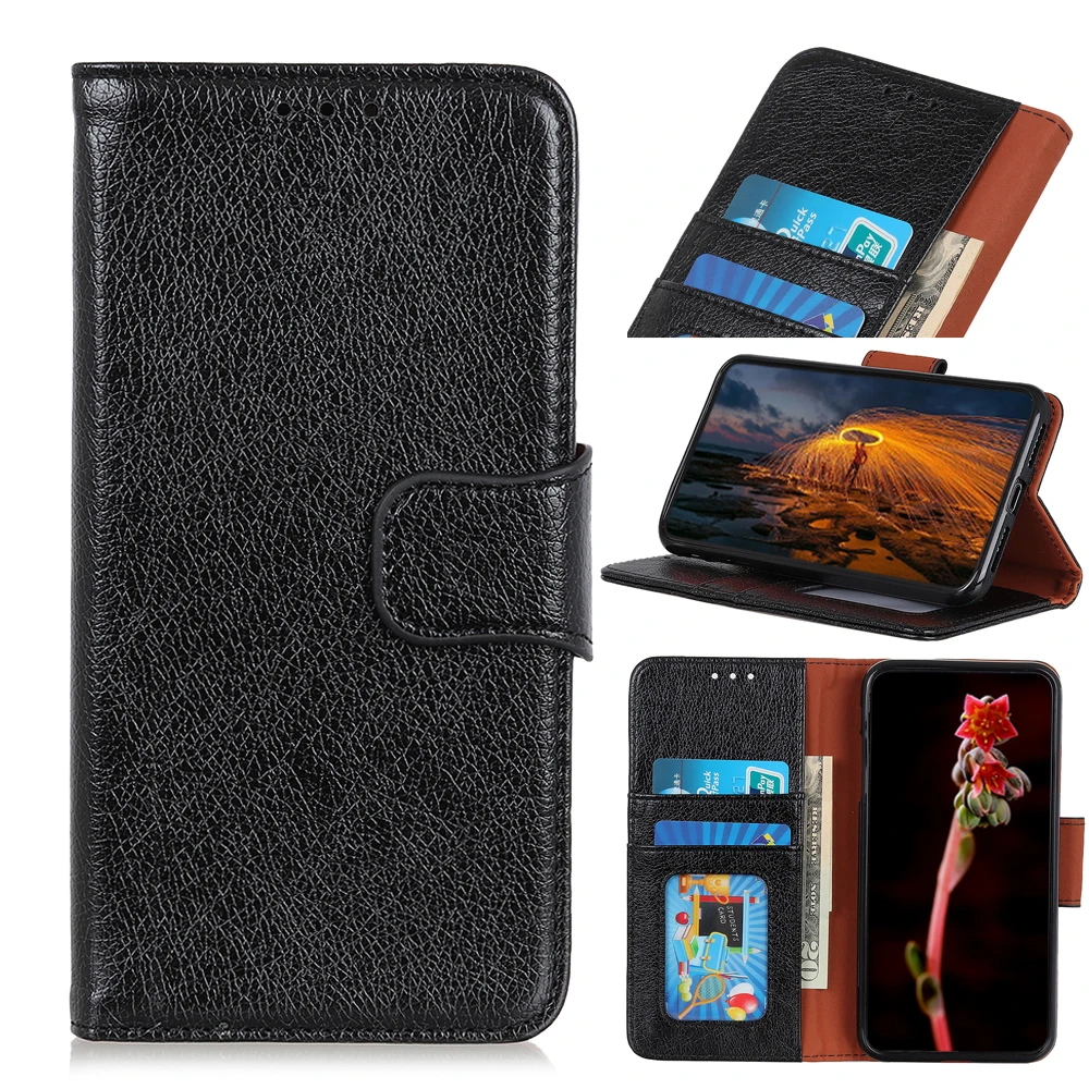 

Napa pattern PU Leather Flip Wallet Case For OPPO REALME NARZO 50I With Stand Card Slots, As pictures