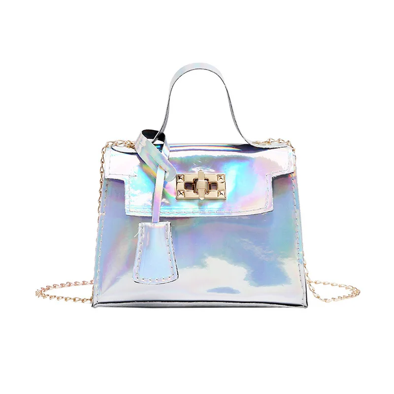 

2021 New Fashion Shining Surface Small Square Bag Hot Sale Women Chain Bag And Ladies Handbags