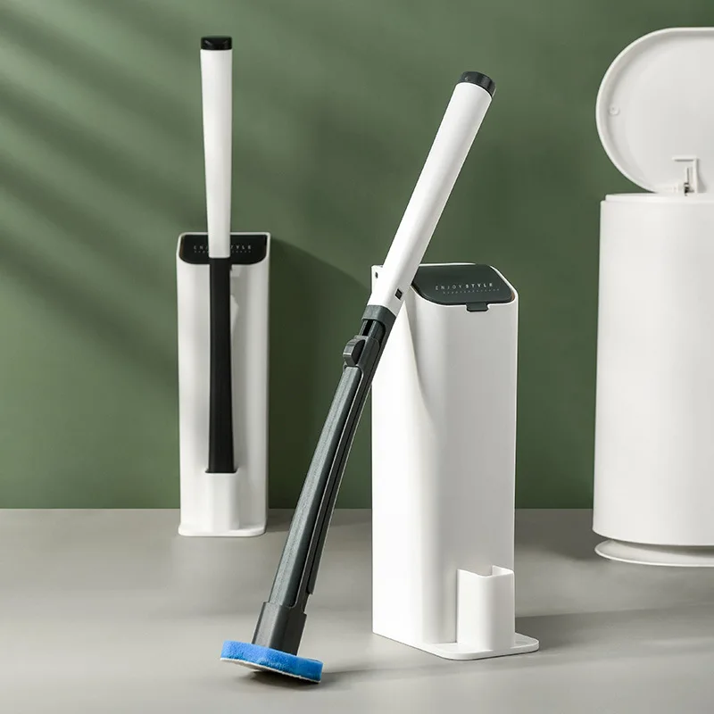 

Household 41cm Extended Long Handle Brush Toilet Brush Comes with Disposable Brush Head(with cleaning fluid) Accessories
