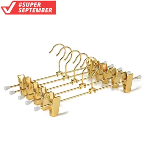 Duorable Gold Metal Single Clip Hanger For Pant