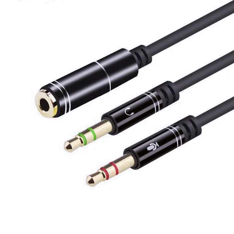 

Headphone Splitter For Computer 3.5mm Female to 2 Dual 3.5mm Male Headphone Mic Audio Y Splitter Cable Smartphone Headset to PC, Black,blue, silver grey