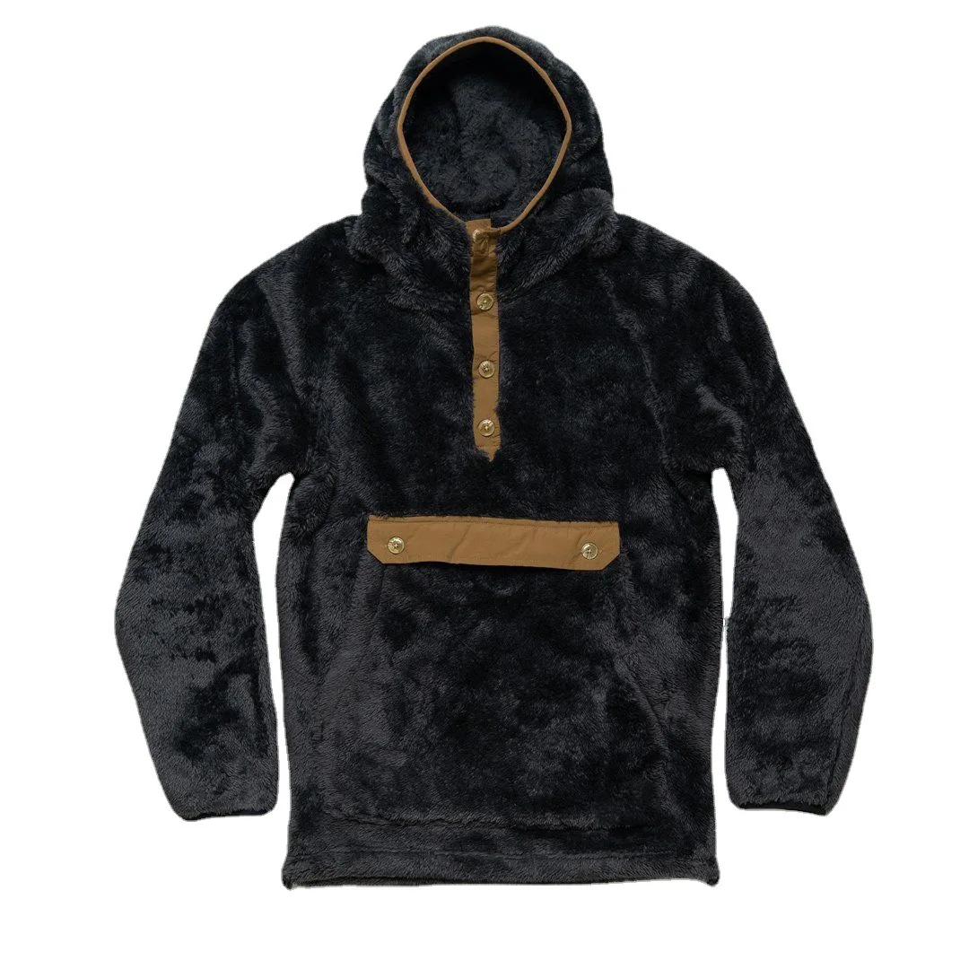 

New Men's Winter Hoodie Warm Fur Hooded Sweatshirt Coat Jacket Outwear Sweater, Black