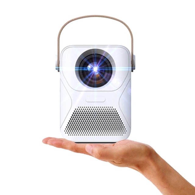 

Android 6.1 new design portable mini Full HD led home video projector 1080p LCD mobile phone wifi proyector 4k, Gray / black