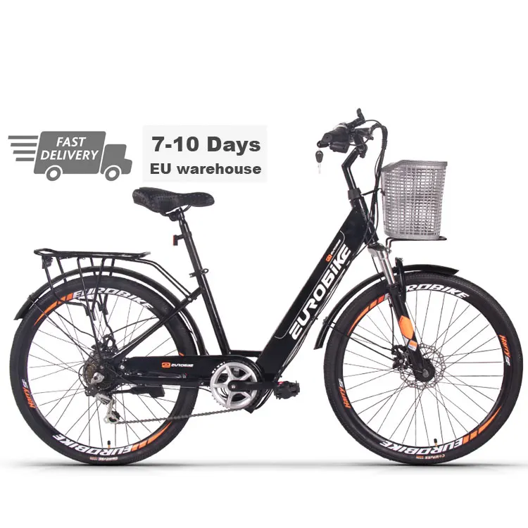 

EU Drop shipping Europe European warehouse long range 36v 300w city bike Cheap electric vintage Power Assisted lady bike, Black / white