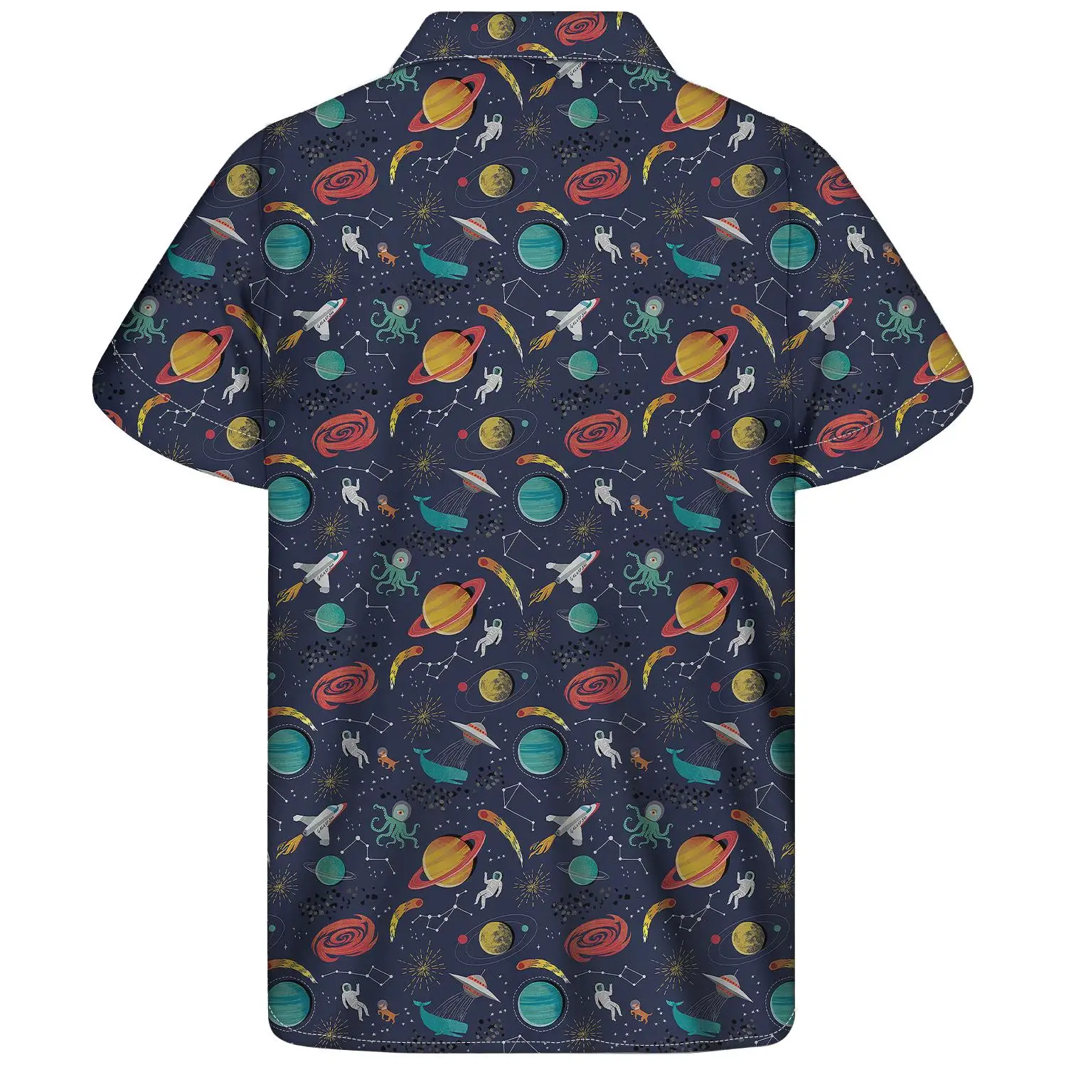 

100% Quality Men's T-shirt Short-sleeved Shirt Customized Color Star Galaxy Print Design Fashionable Polo Shirts For Men Slim