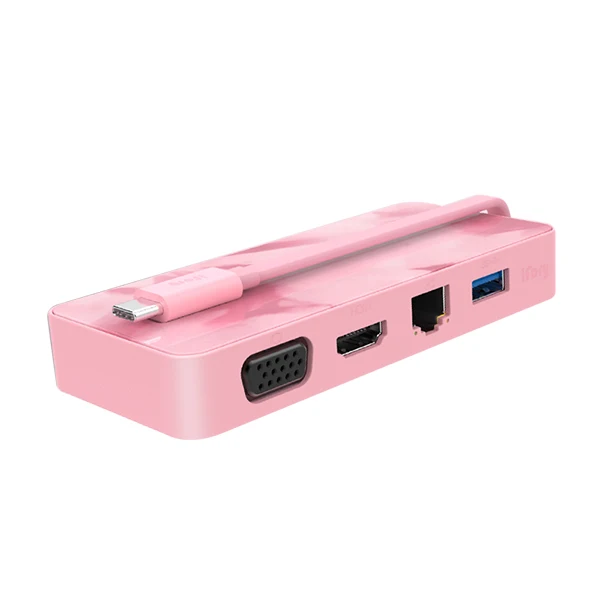 2020 iFory macbook conector 4-en-1 USB C adaptador de PC con USB 3,0 Ethernet VGA HDMI multipuerto de estaci&oacute;n de acoplamiento - ANKUX Tech Co., Ltd
