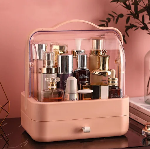 

360 Degree Rotating Adjustable Multi Function Web Celebrity Dressing Box Rotating Makeup Organizer