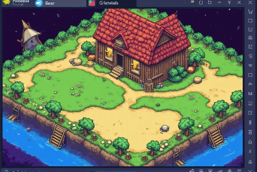 Stardew Valley Ginger Island farm layout showing optimal crop placement for year-round production