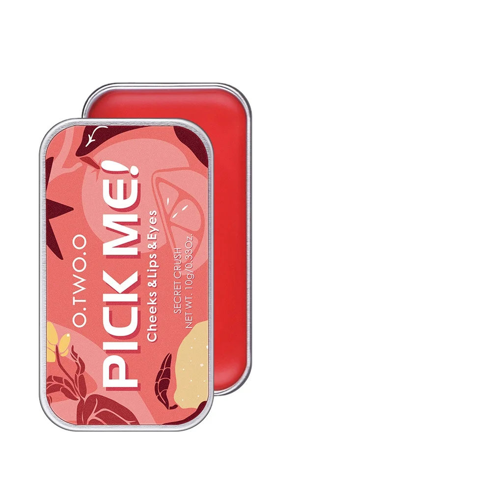 

Lipstick eye shadow blush 3in1 repair plate single color rouge natural enhancement., As shown