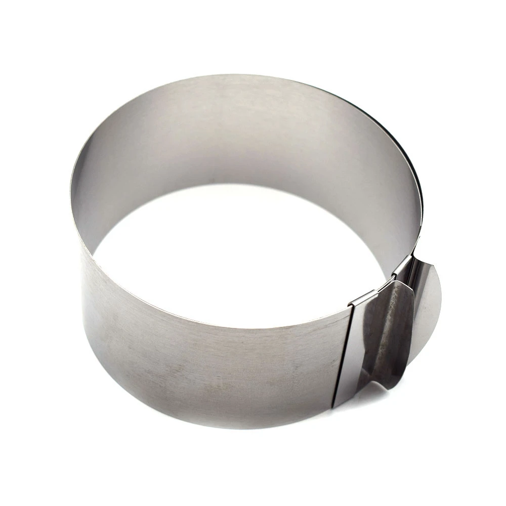 

Retractable Stainless Steel Circle Mousse Ring Baking Tool Set Cake Mold Mold Size Adjustable Bake Ware, Sliver
