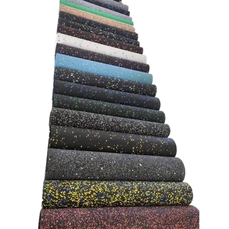 

Indoor gym carpet 8mm rubber gym floor rolls, Colorful epdm flecks