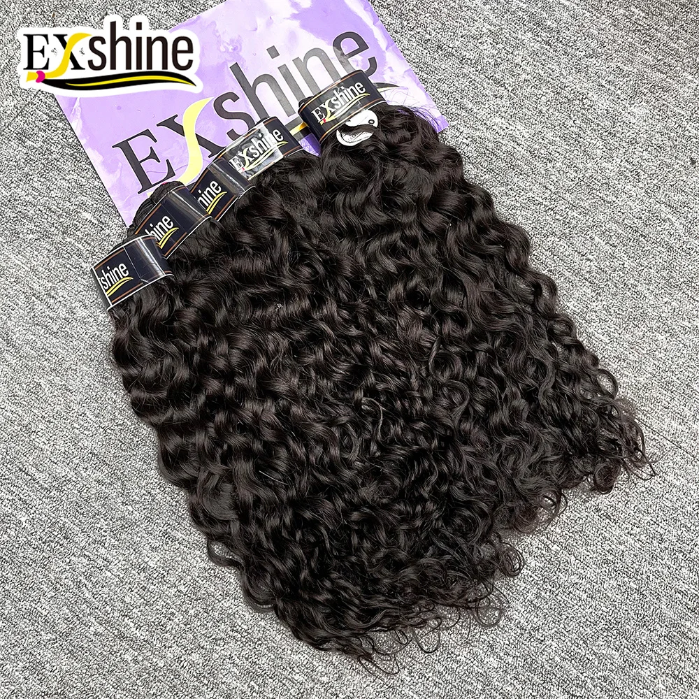 

Exshine Soft Cheap Water Weaves Peruvian and Wholesale Virgin cuticle aligned Mink Hair Bundle