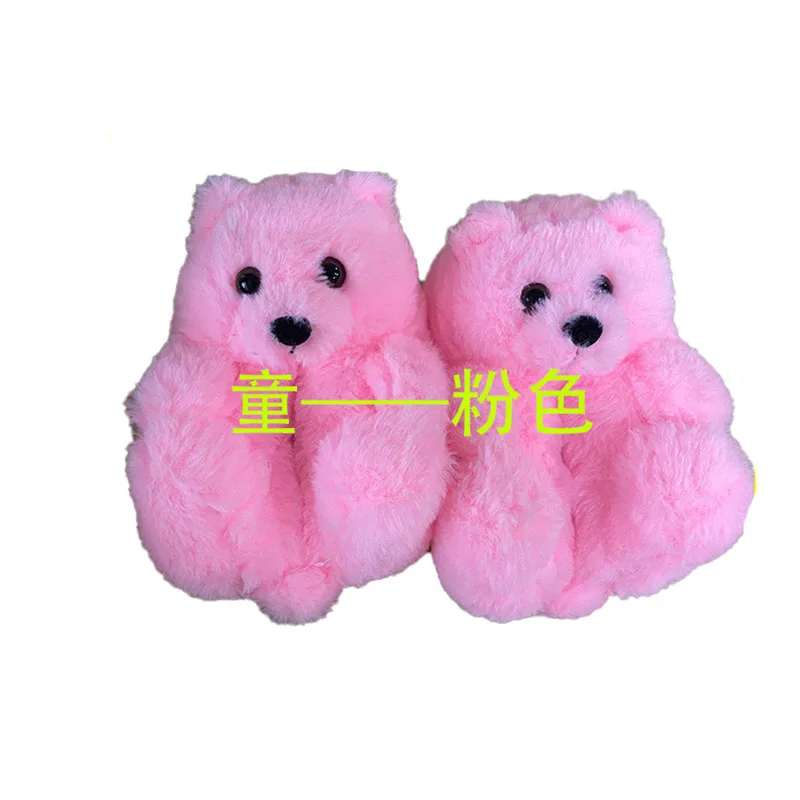 

Big Plush Slippers Antiskid Teddy Bear Slippers Winter Cartoon Warm Teddy Bear Slippers For Babies