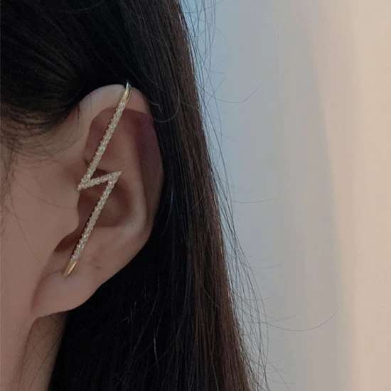 

Gold Ear Cuff Wrap Crawler Hook bolt Earrings for Women Girls Unique Long Hypoallergenic Stud Climber Earrings