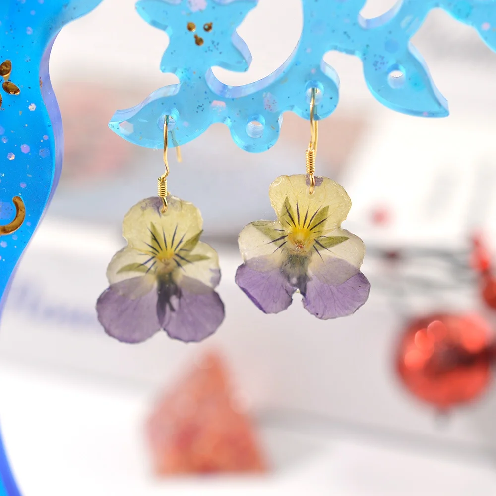 

DM099 Real Dry Resin Flower Pendant WomenJewelry Daisy Earring For DIY Craft Pendant Earring