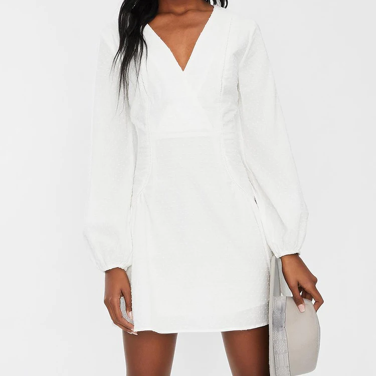 long balloon sleeve dress
