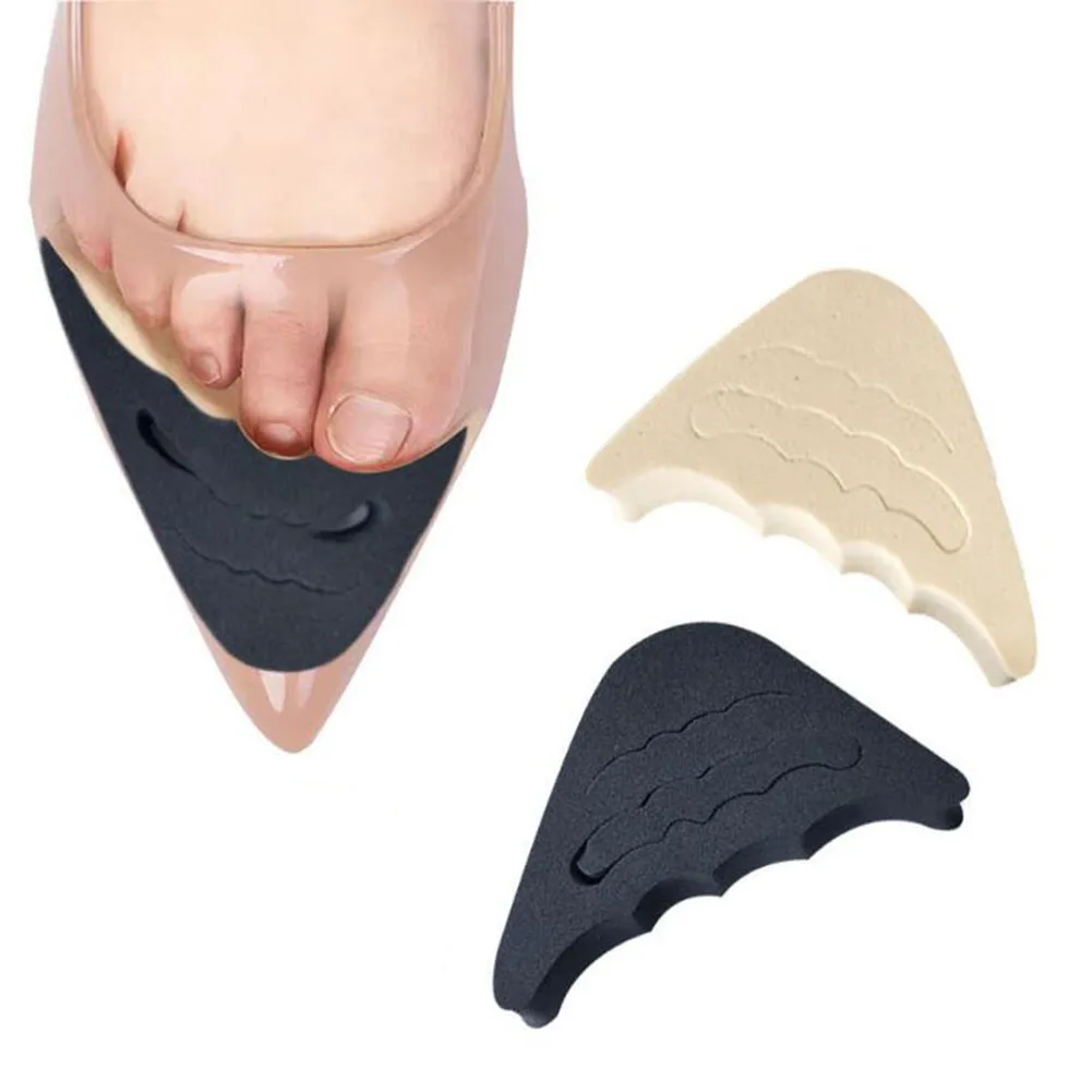 

1 Pair Half Sponge Shoes Cushion Feet Filler Insoles Anti-Pain Pads Forefoot Insert Pad For Women High heels Toe Plug, 6 color