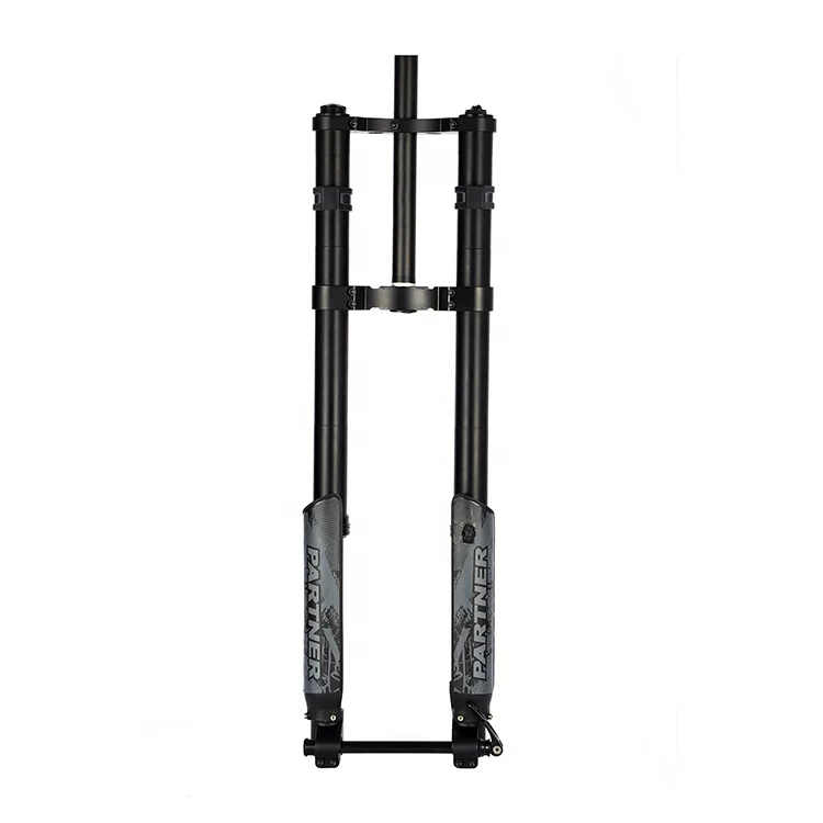 

4.0 FAT Mountain Electric Bike DH Double Crown Inverted Air Suspension Aluminum Alloy Front Fork For Downhill Bike e-bike, Black