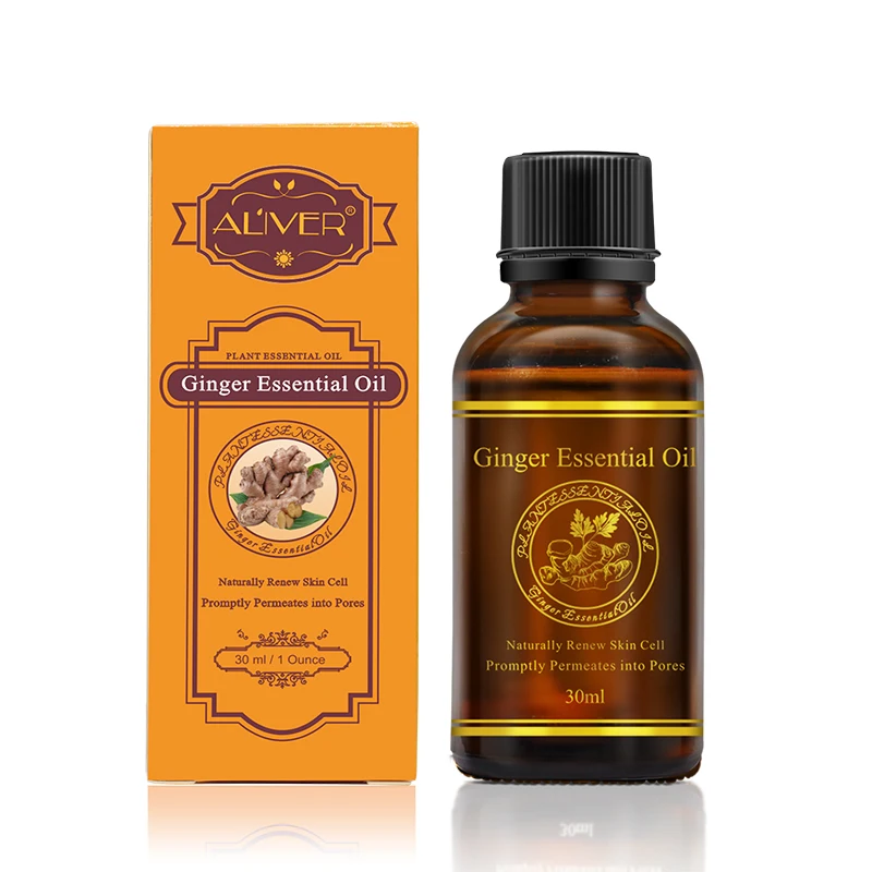 

ALIVER Ginger Essential Oil Natural New Lymphatic Drainage Ginger Plant Oils Promote Blood Circulation Relieve Muscle Soreness