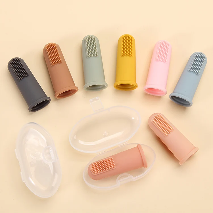 

Baby Finger Toothbrush Soft Silicone Infant Tooth Cleaning Baby Brush with box