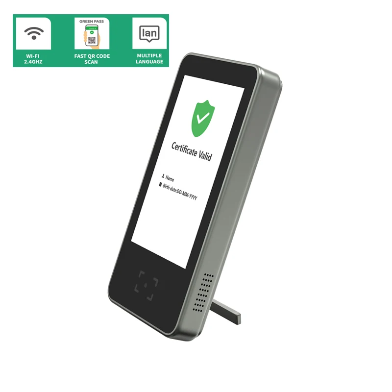 

Portable wireless European Health Pass System Scanner eu green pass qr code reader qr code scanner