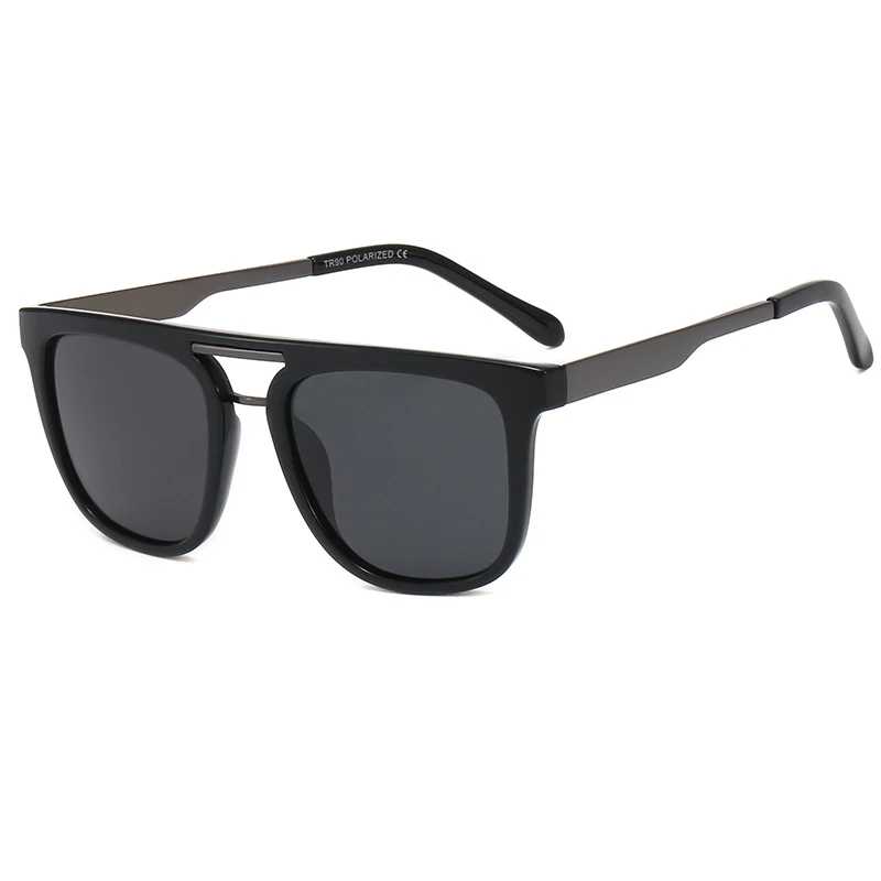 

Superhot Eyewear 22332 TR90 Frame Double Bridge Flat Top Polarized Sunglasses