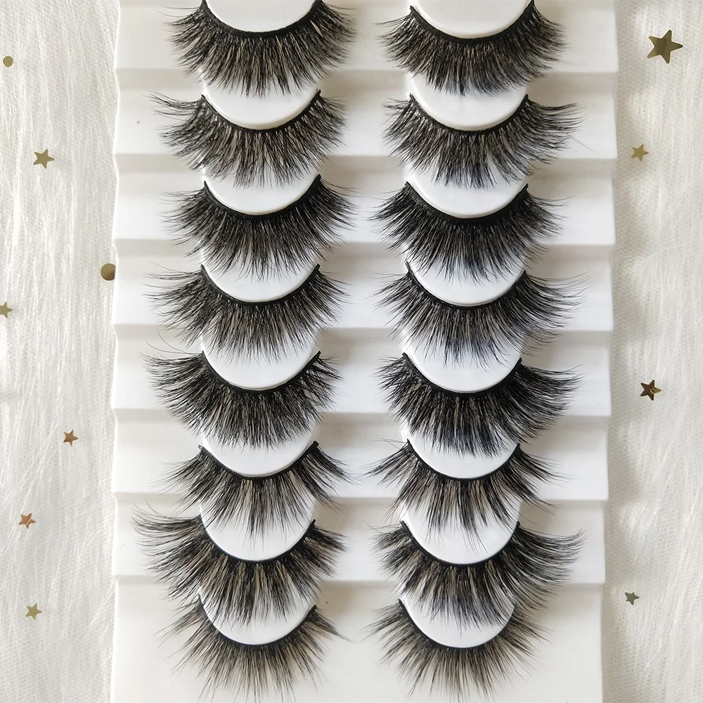 

READY TO SHIP Summer New Lashes Style Silk Lashes 8mm 12mm 15mm Length Faux Mink Lashes With Free Box 3D Faux Mink Eyelashes