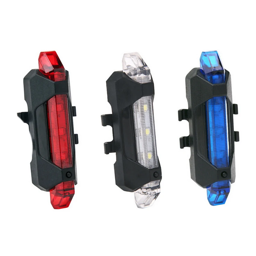 

Bike Light Waterproof Rear Tail Light LED USB Rechargeable Mountain Bike Cycling Taillamp Safety Warning Light, Black