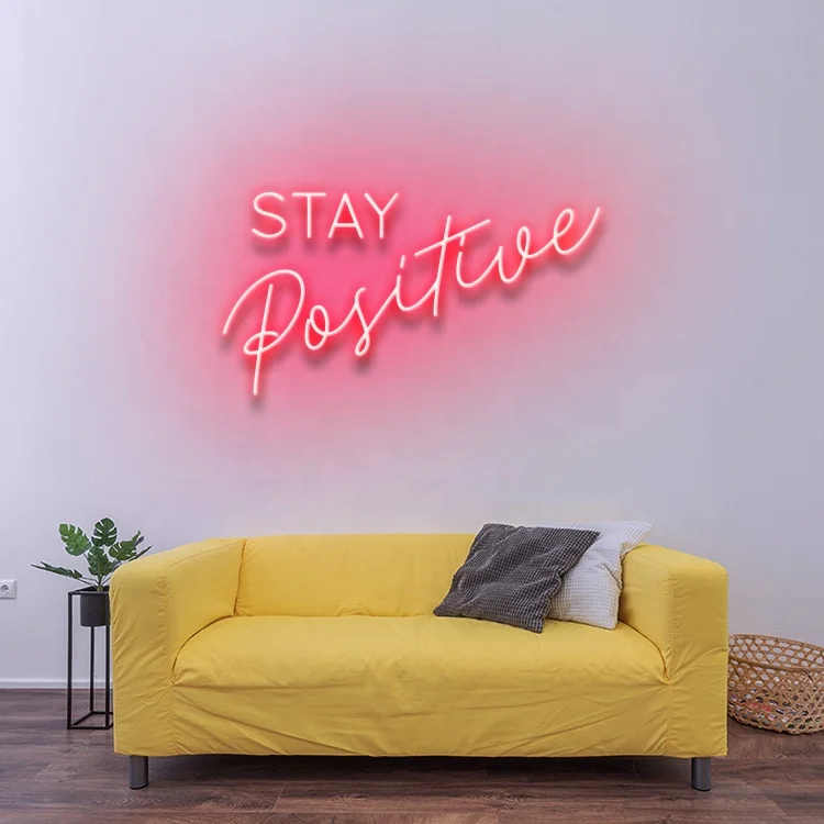 

Koncept New Arrival Free Drop Shipping 75cm custom made home wedding decorative led light letters stay positive LED neon sign