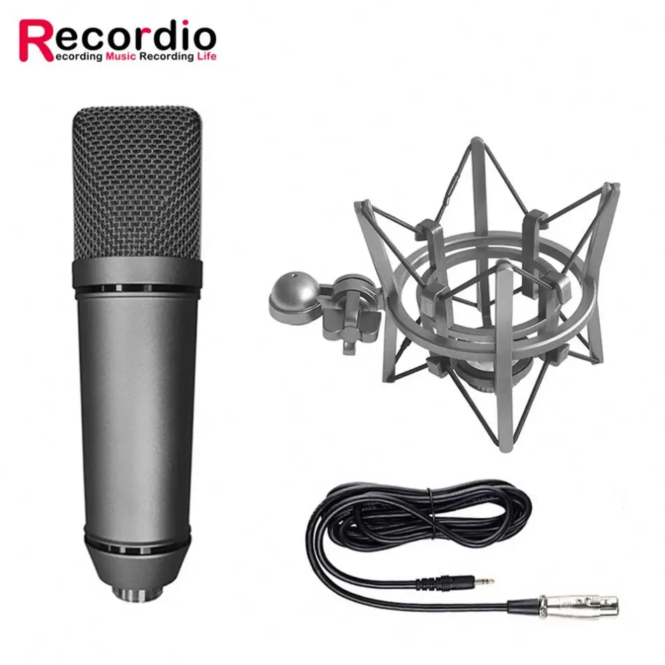 

GAM-U87 Good Selling Desktop Wired Condenser Microphone For Wholesales, Champagne