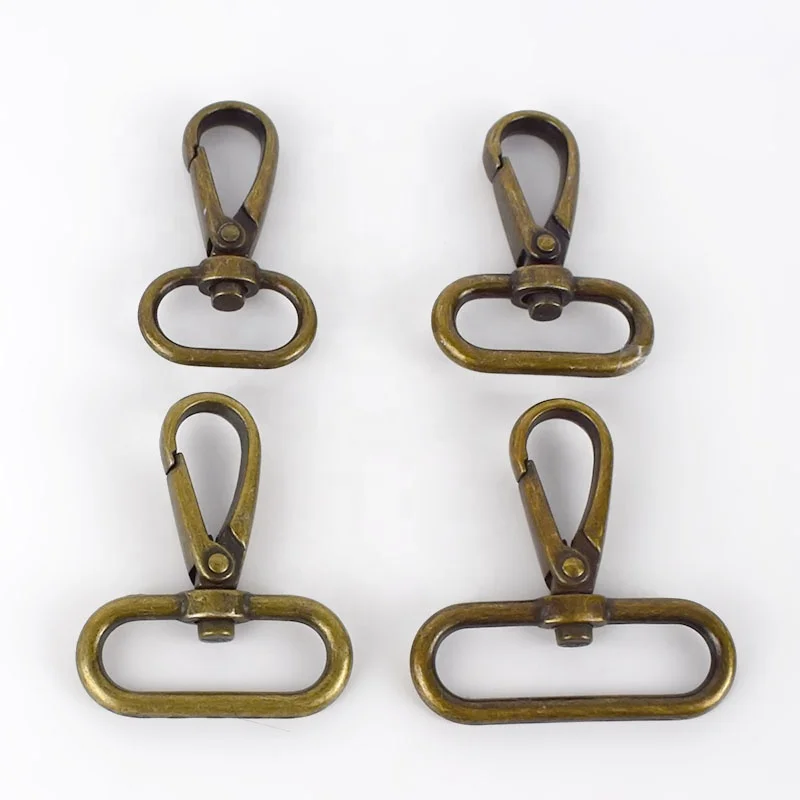 

MeeTee BF207 20/25/32/38mm Ancient Bronze Snap Swivel Buckle Alloy Trigger Snap Hook for Bag Hardware Clasp Buckles Accessories