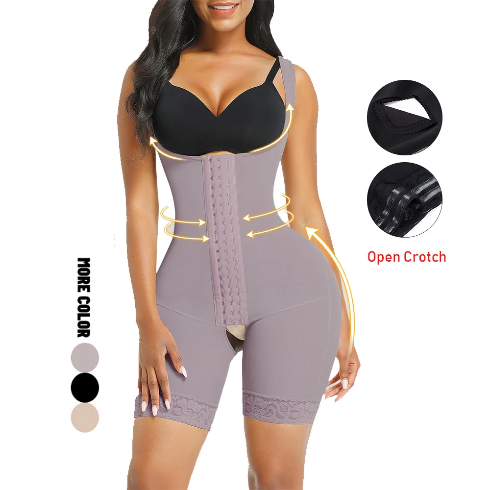 

fajas colombianas Push Up Women Chest Spandex Adjustable Hooks Butt Lifter High Waist Tummy Control Shapewear For Women