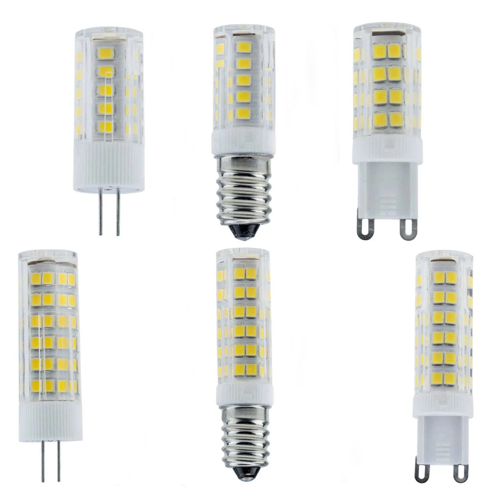 Ceramic G9 G4 E14 LED Lamp 220V 230V3W 5W 7W 2835SMD High Quality G9 Spotlight Chandelier Corn Bulb 33 51 75leds