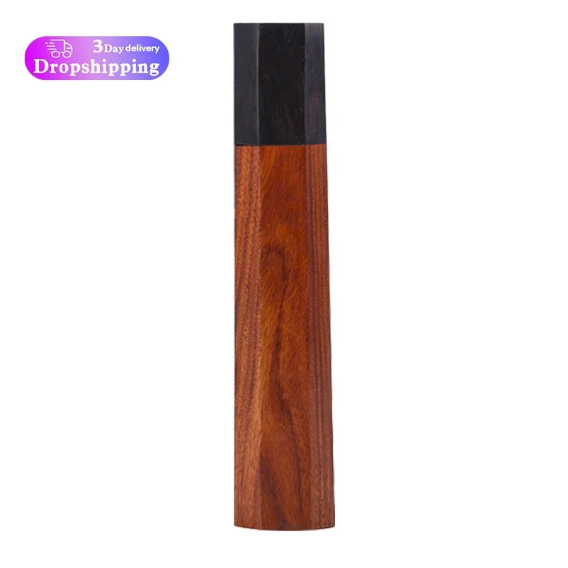 

kitchenware Accessories Wooden octagonal barbecue fork through hole blanks wood japanese knife handle